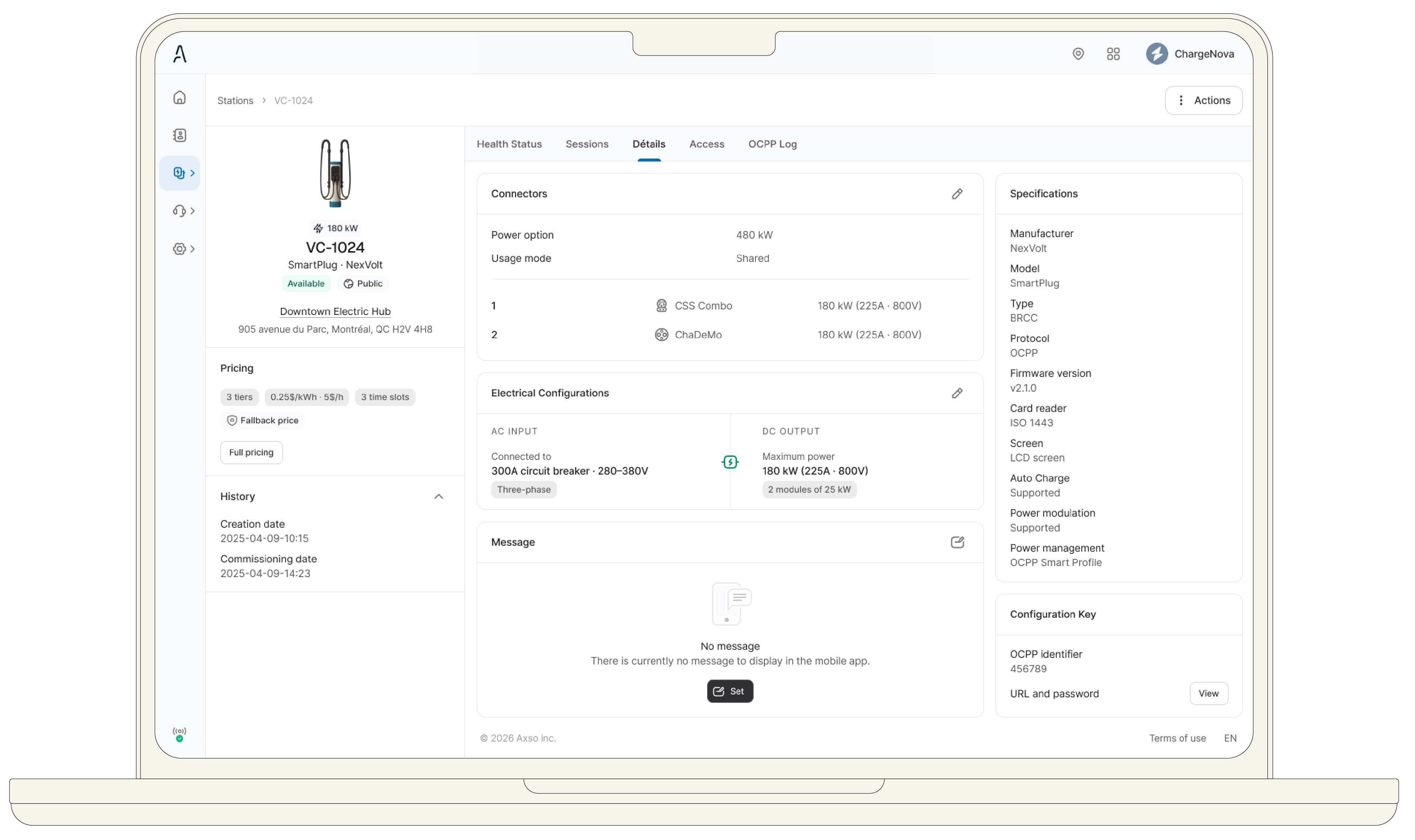 AXSO interconnected charging network